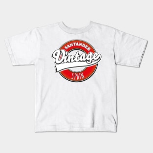 Santander Spain vintage logo Kids T-Shirt